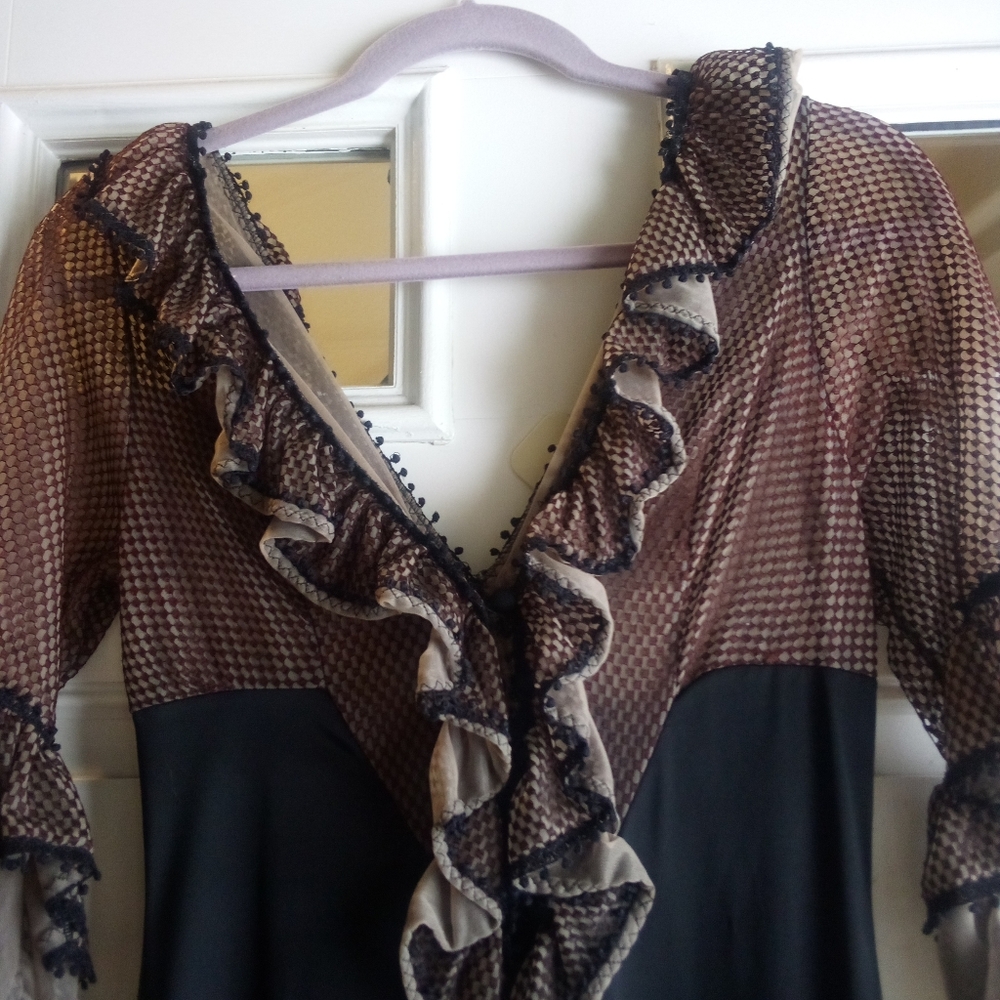 Vintage Glydons Hollywood Playsuit Nightie Romper Size S Christmas - Picture 8 of 13
